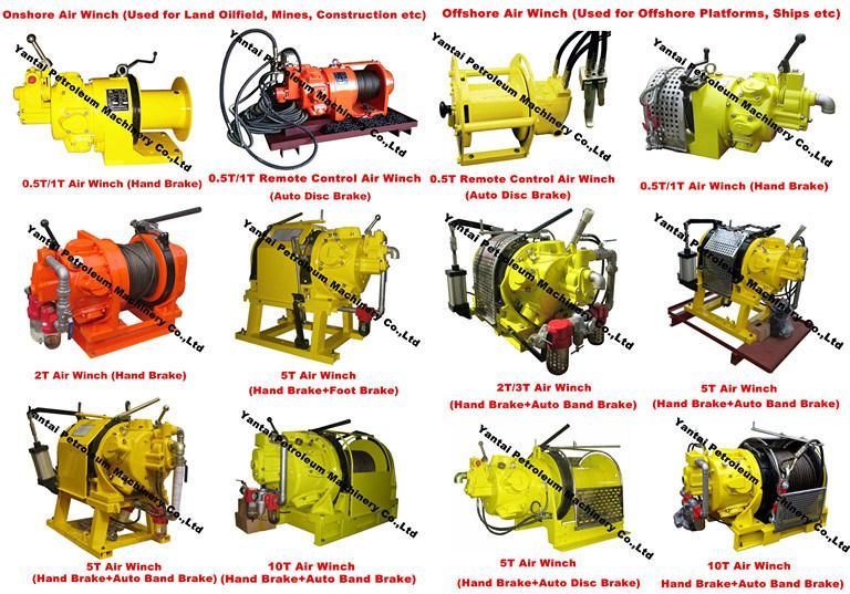 10 Ton (20000Lbs) Offshore Pneumatic Air Tugger Winch