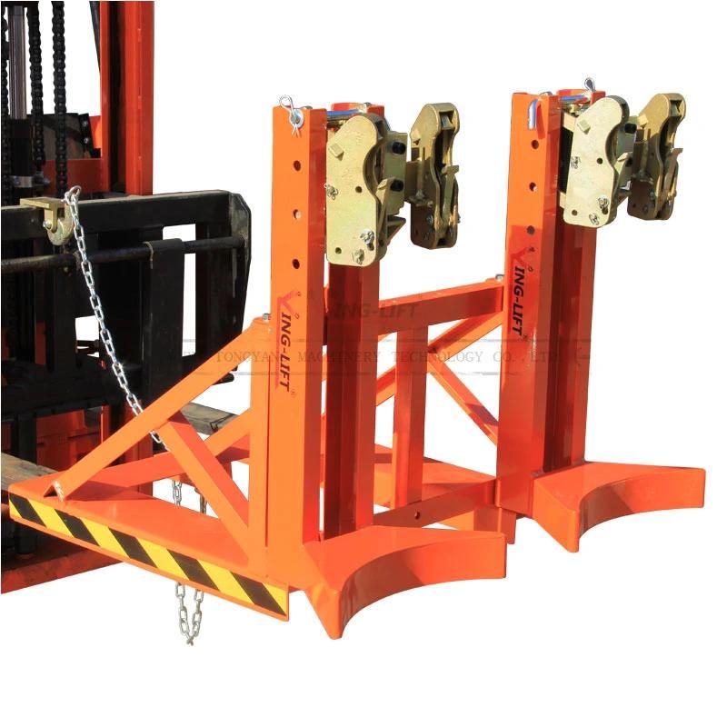 360*2kg Double Eagle-Grip Fork Truck Mounted Drum Grabs Dg720f