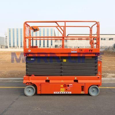 12m Working Height Drivable Morn Platform Scissor Industrial Man Lift