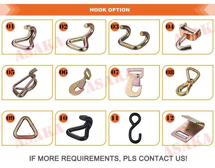 CE/GS Certification Polyester Cargo Ratchet Lashing Strap Ratchet Tie Down