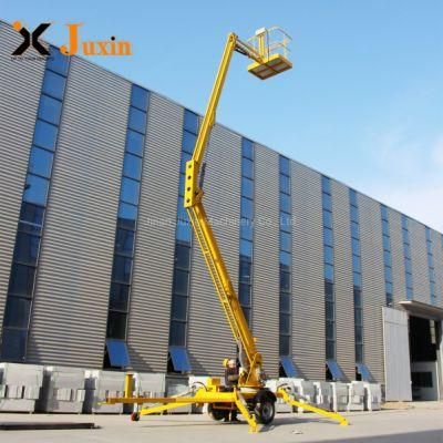 10m-18m Aerial Lift Platform Towable Boom Lift Cherry Picker