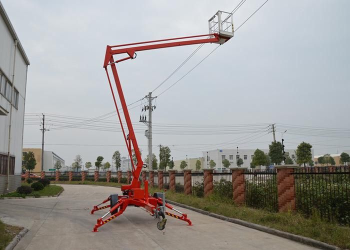 16m Trailer-Mounted Articulating Boom Lift, Diesel or Electric Boom Lift