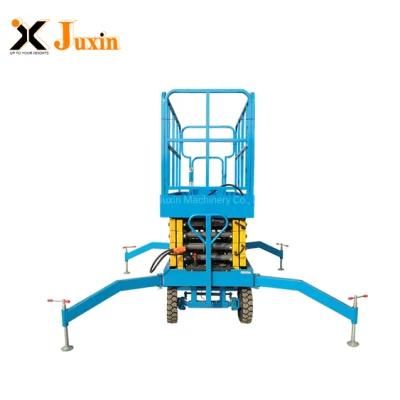 Electric Man Lift Indoor Outdoor Scissor Lift Platform Table Hydraulic Battery Mobile Scissor Lift