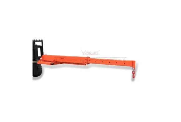 Loading Capacity 600kg-3000kg Forklift Attachment Horizontal Telescopic Fork Mounted Jibs