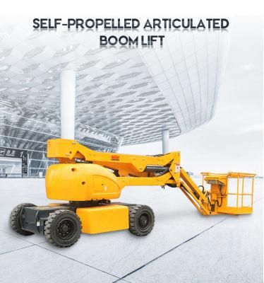 14m Mobile Electric Articulated Boom Lift Aerial Work Platform
