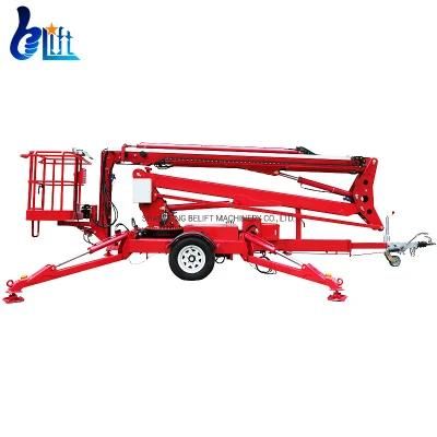 Trailer Mount Cherry Picker 22m Towable Boom Lift with Good Price