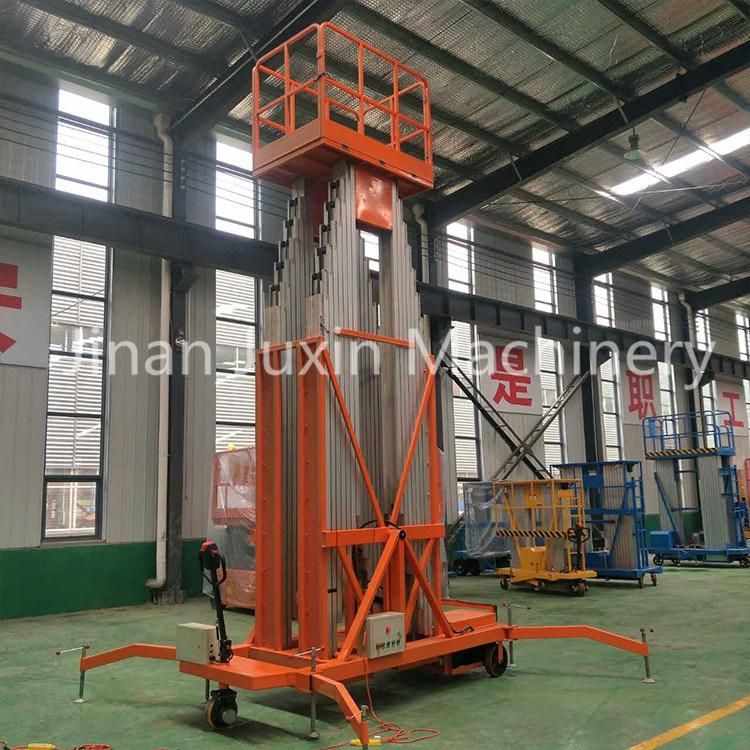 6m 8m 10m 12m 14m Double Mast Aluminium Lift Platform for Working at Heights