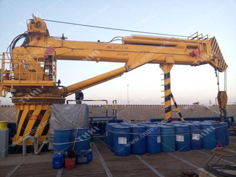 Fixed Telescopioc Knuckle Beam Marine Deck Crane