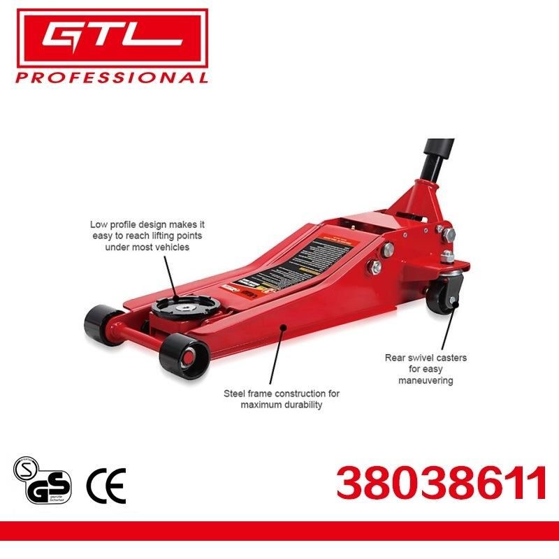 2.5t Lp75mm-500mm Auto Repair Lifting Tools Low Down Floor Trolley Hydraulic Garage Jack with Wheels (38038611)