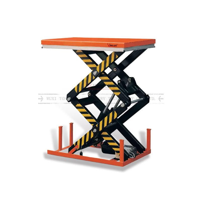 Double Electric Scissor Lift Table Cart Load Capacity 2000kg