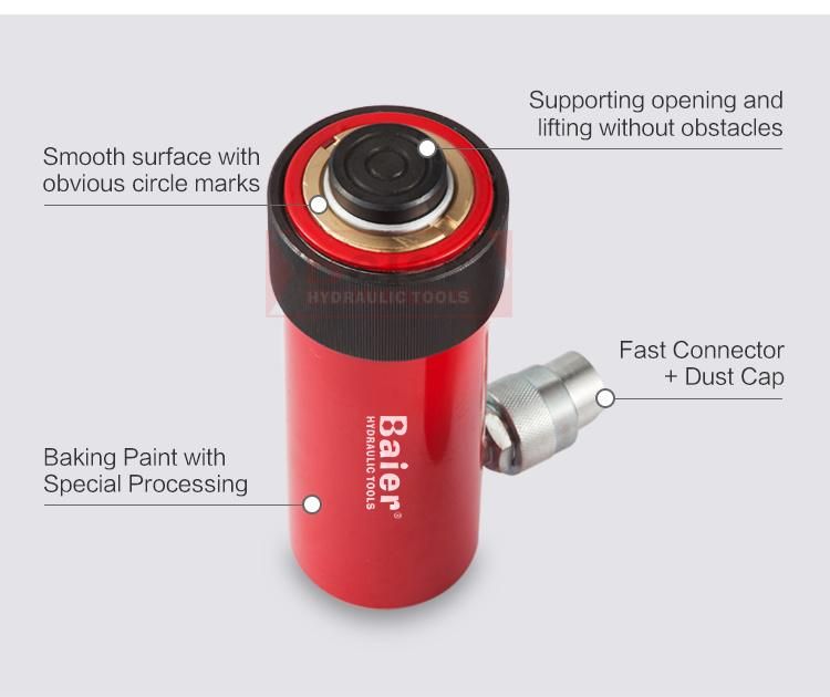Hydraulic Cylinder Jack 1080t Single Acting Hollow RAM with Self -Locking Cll