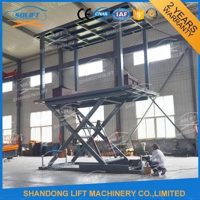 Hydraulic Scissor 2 Car Stacker Lift for Parking or Home Garage