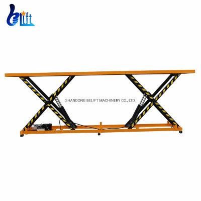 Hydraulic Double Scissor Lift Table Power Folding Ramp