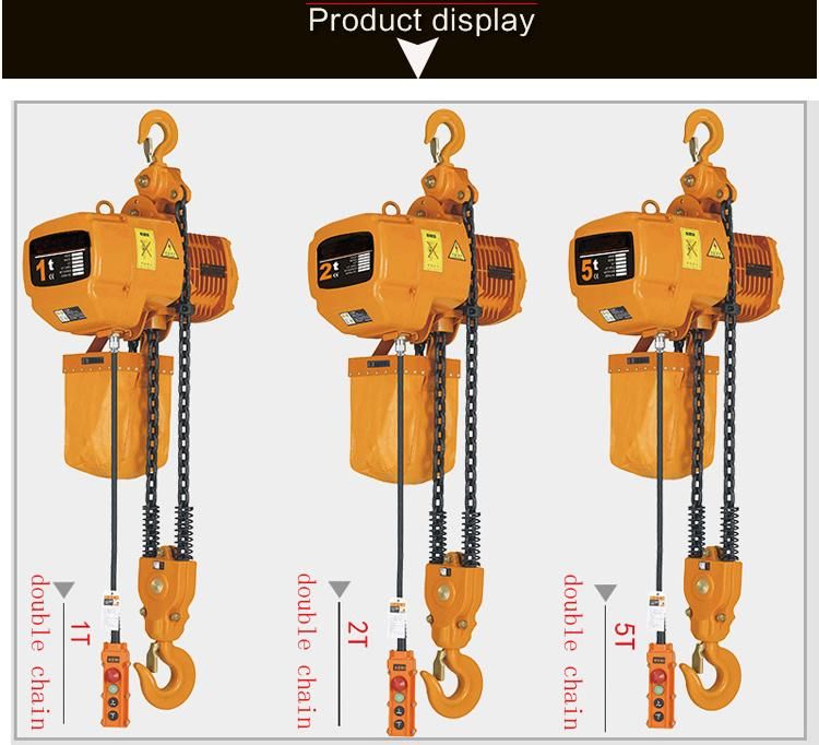 Factory Customize Electric Lifting Crane 2 Ton Chain Hoist with 4 Way Moving