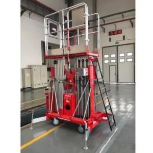 Double Mast Aluminum Aerial Work Platform 8-10m