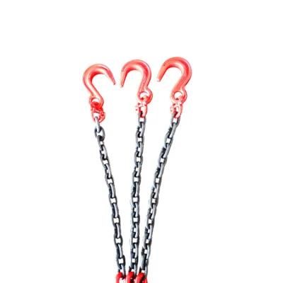 High Strength Chain Sling Triple Leg with Grab Hooks