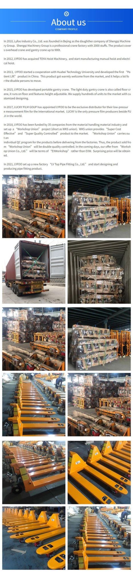 2/2.5/3tons 1150mm Nylon Wheel AC Hand Pallet Truck with Manual Hand Pallet Jack - Hydraulic 3000kg 2500kg Forklifts
