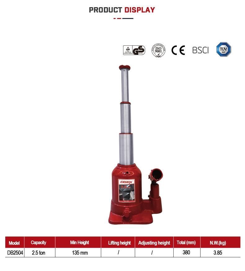 2.5ton Hydraulic 3 Stage Long Horizontal Bottle Jack