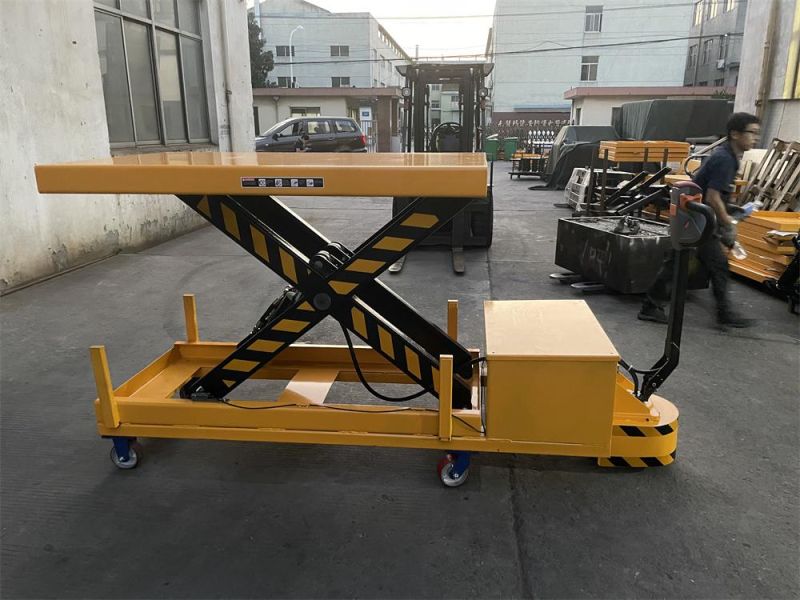 1t 4t Mobile Electric Hydraulic Scissor Lift Table Tdf2000