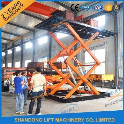 Customized Automotive Scissor Lift Villa Basement Lift for Parking