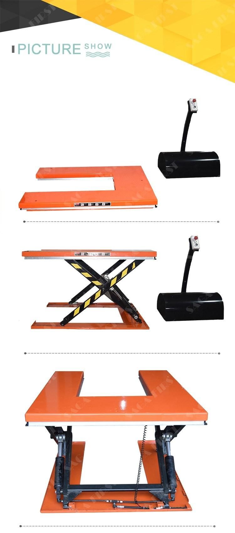 Low Profile Hydraulic Electric Pallet Scissor Lift Table for Europe