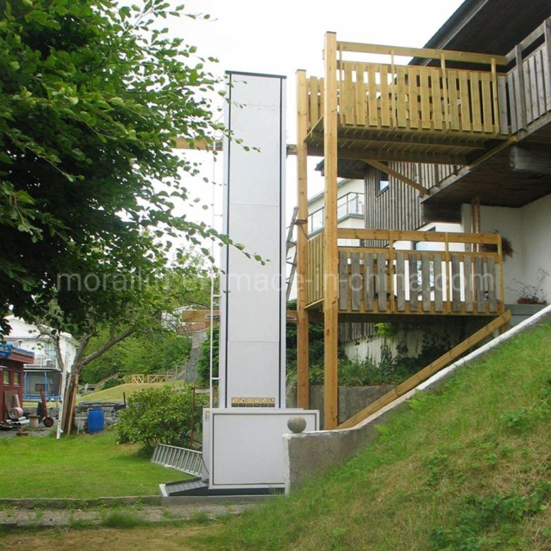 Hydraulic wheelchair lift used in villa