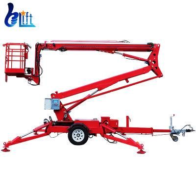 14m Load 200kg Drag Articulated Boom Lifting Tools Equipment Lifter Personal Electric Lift