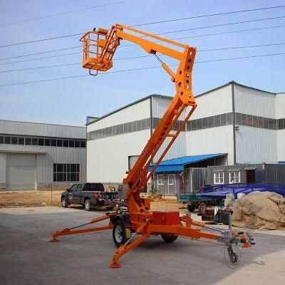by Car or Truck Tow Aerial Work Trailer Mounted Spider Boom Lift