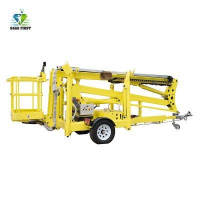 14m 16m Electric Hydraulic Trailed Boom Lift for Sale
