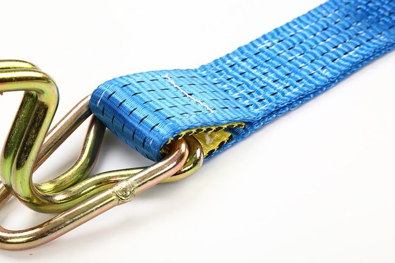 5tons Polyester Blue Ratchet Strap Cargo Lashing