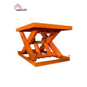 China Manufacturer 500kg 1ton Stationary Warehouse Small Platform Scissor Lift Platform