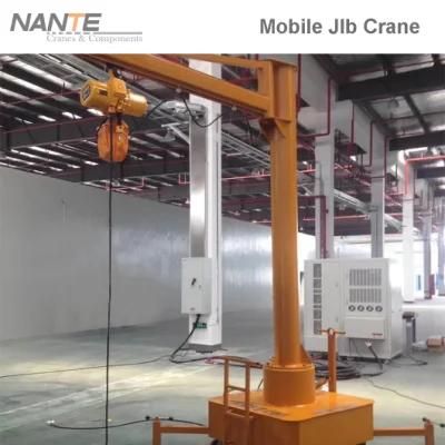 300kg Bzy Series Mobile Movable Jib Cranes with Chain Hoist