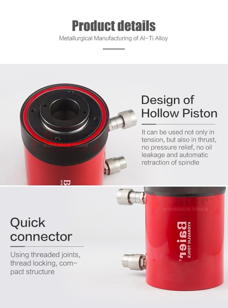 Double Acting Hollow Hydraulic Jack Cylinder