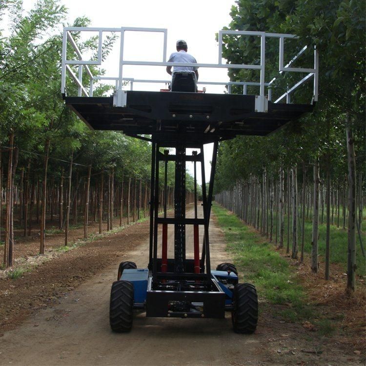 Self-Propelled Lift Fully Automatic Scissor 0.9-3.4m Electric Aerial Lift Table Work Platform 700kg Four Wheels