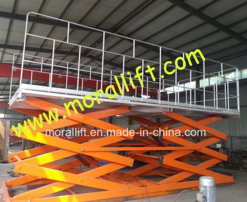 Scissor Type Stationary Hydraulic Heavy Loading Lift for Sale