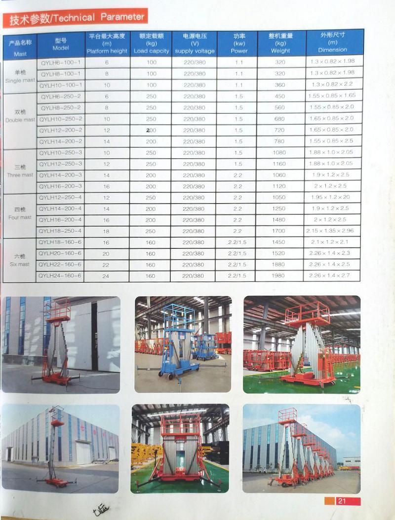 500 Kg Auto Rising Lift Table 12 Meters Lifting Table 500 Kg Hydraulic Lifting Table