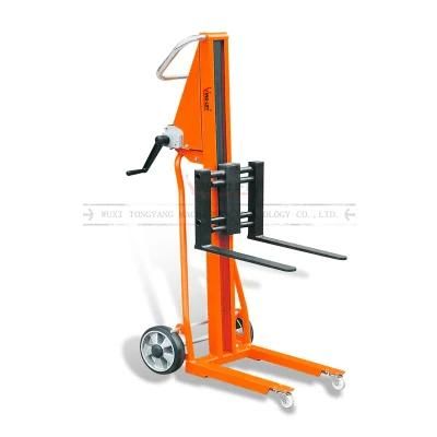 Hand Winch Forklift Type Stacker with Lifting Height 1050mm