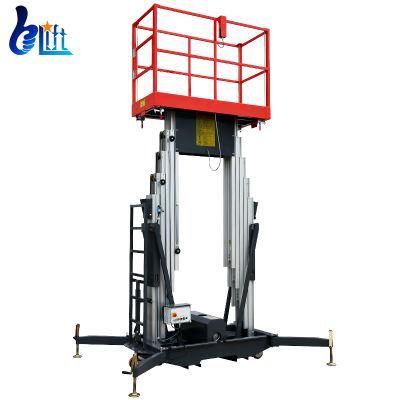 6-12m Light Electro-Hydraulic Portable Dual Mast Aluminium Alloy Lift Machine