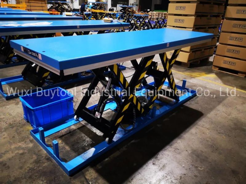 4000lbs 2 Ton Tandem Scissor Lift Table Hydraulic Electric