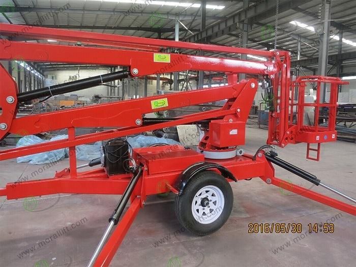 10m 12m 14m 16m Diesel Trailer Boom Lift with CE