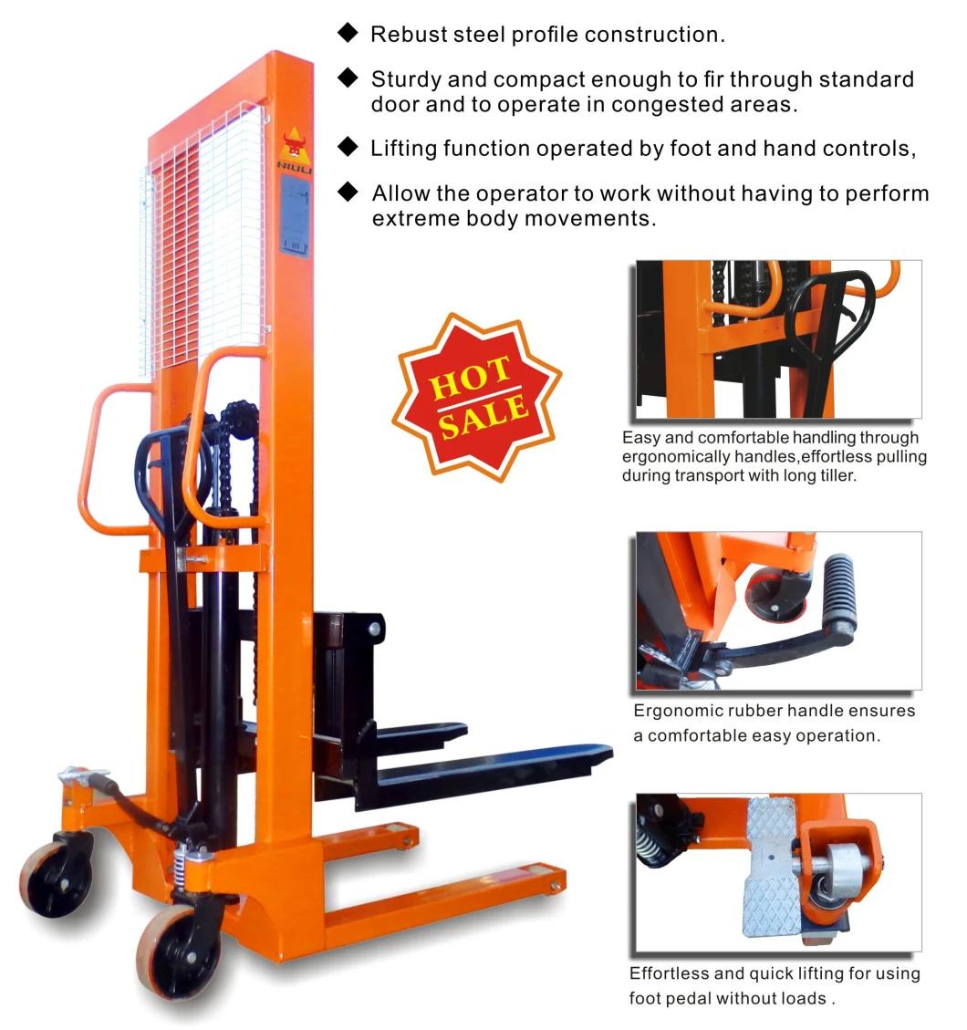1.5ton Hand Pallet Lifter Manual Stacker Hydraulic Stacker