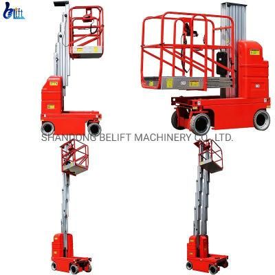 Single Vertical Mast Self Propelled Construction Lift Suppliers Manufacturer