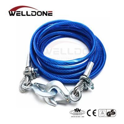 Safety Galvanized Steel Wire Rope Lifting Sling with 2 Hooks