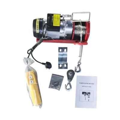 110V 220V Electric Wire Rope Hoist 1200kg PA Mini Construction Hoist