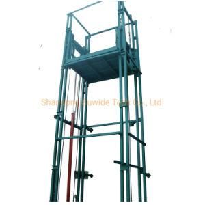 Customizable Factory Outlet Hydraulic Electric Cargo Hoist Lift Goods Elevator Through Floor Lift for Warehouse
