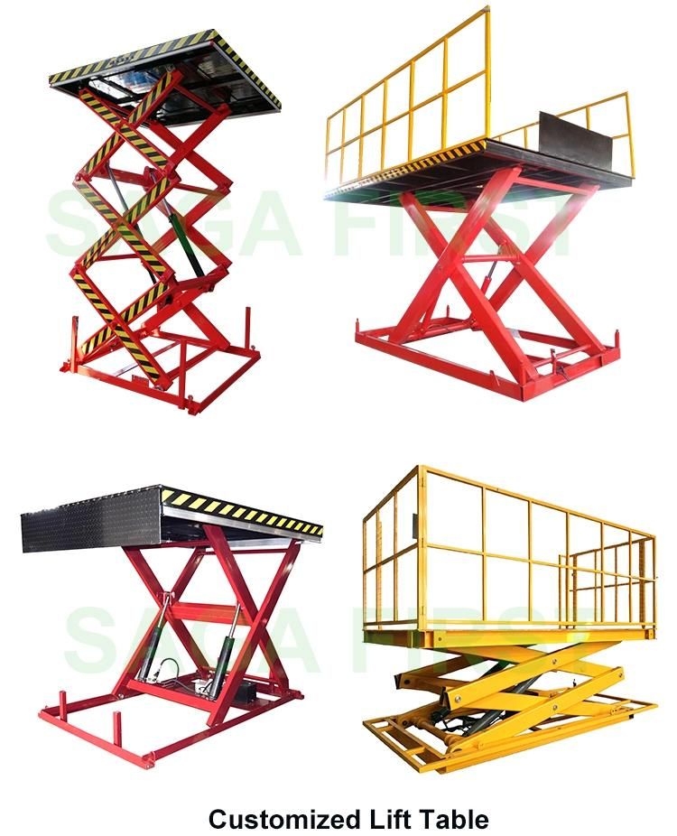 Workshop Electric Scissor Lift Platform U Shape Pallet Scissor Lift Table