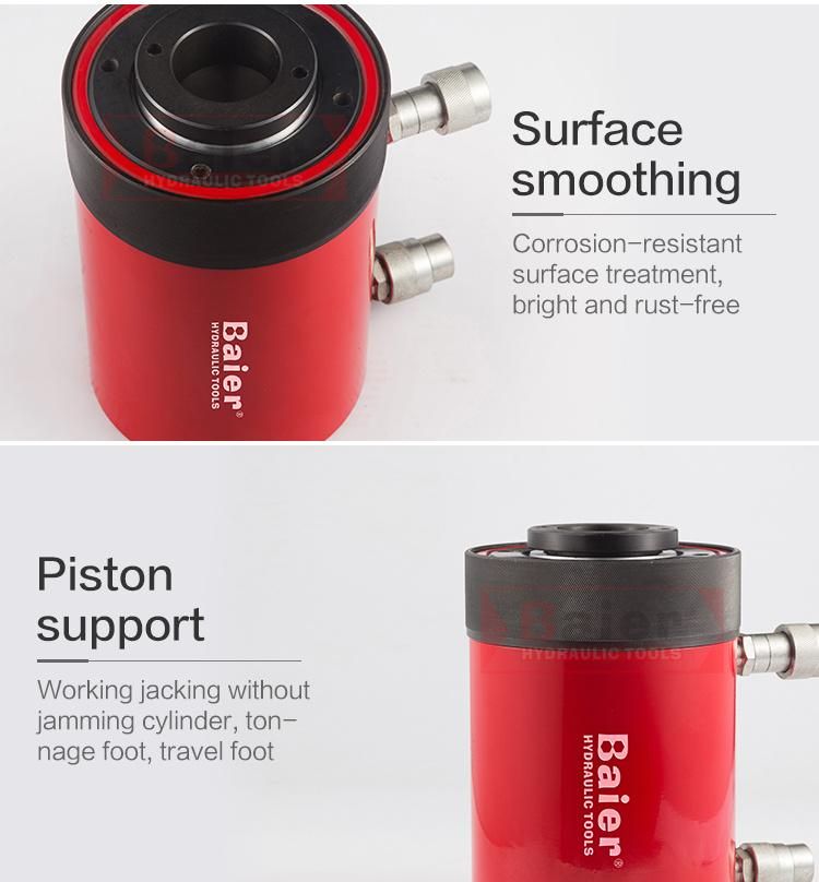 Double Acting Hollow Hydraulic Jack Cylinder