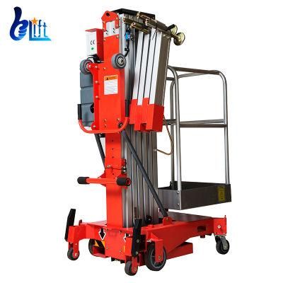 8m 10m Hydraulic Ladder Lift Aerial Work Man Manual Platform Lift for Sale