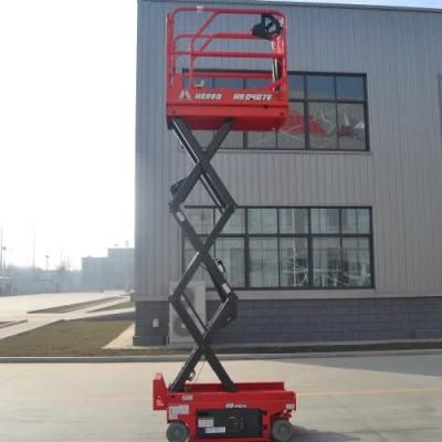 Scissor Lift of Electric Lifting Height Aerial Work Platform Cherry Picker Straight Telescopic Booms