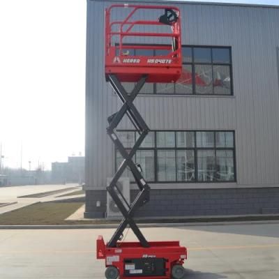 Scissor Lift of Electric Lifting Height Aerial Work Platform Cherry Picker Straight Telescopic Booms